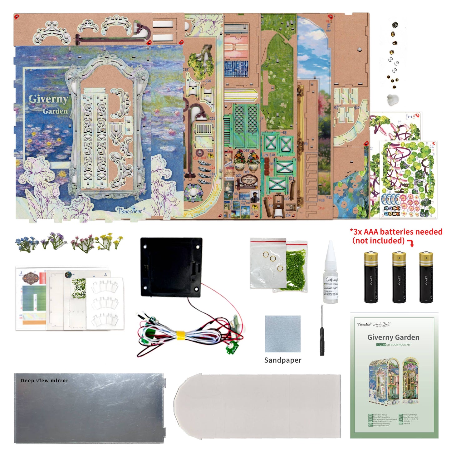 DIY Shelving Kit: Giverny Garden with Dust Cover