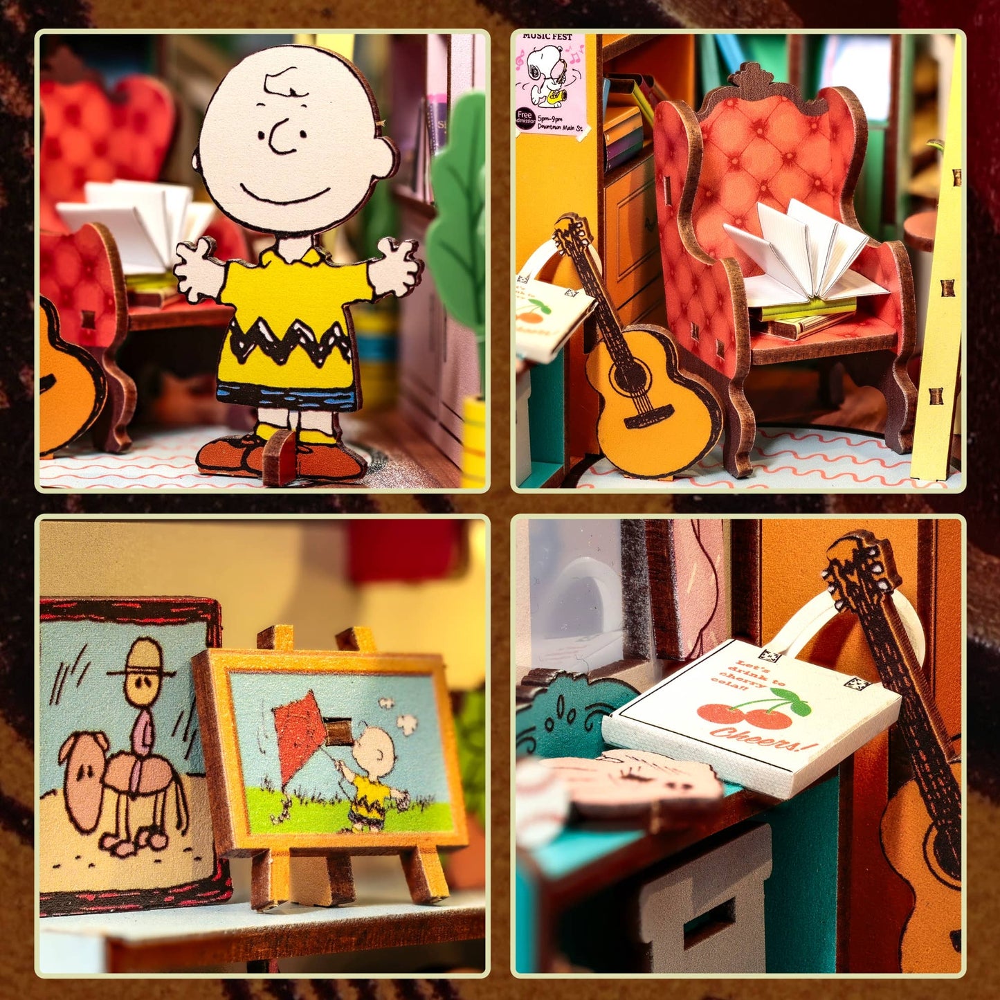 Peanuts Story Corner - DIY Bookshelf Diorama Kit